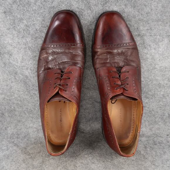 Bostonian Dress Shoes Mens 12 Derby Oxford Leather Cap Toe Brown Classic Formal main image 9